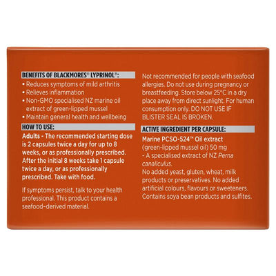 Blackmores Lyprinol Inflammation Relief 100 Capsules