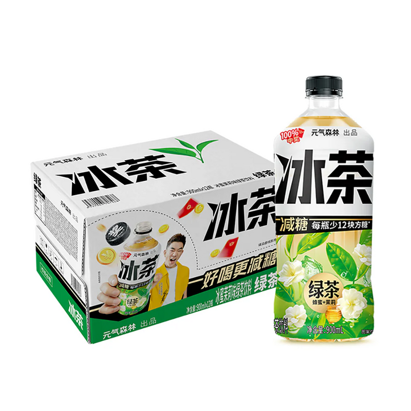 Genki Forest Ice Tea 900ML - Green Plum Jasmine 青梅茉莉 冰茶