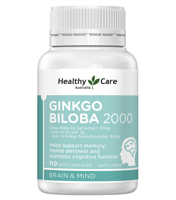 Healthy Care  Ginkgo Biloba 2000mg 110 Softgel Capsules