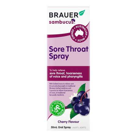 Brauer Black Elderberry Sore Throat Spray 50ml